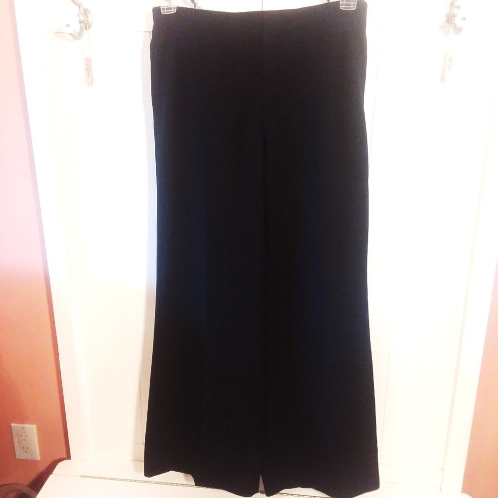 ZARA WOMAN Wide Leg  Black Trousers Sz 4